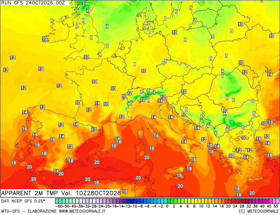 mappa Temp percepita
