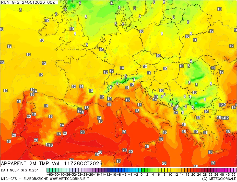 mappa Temp percepita