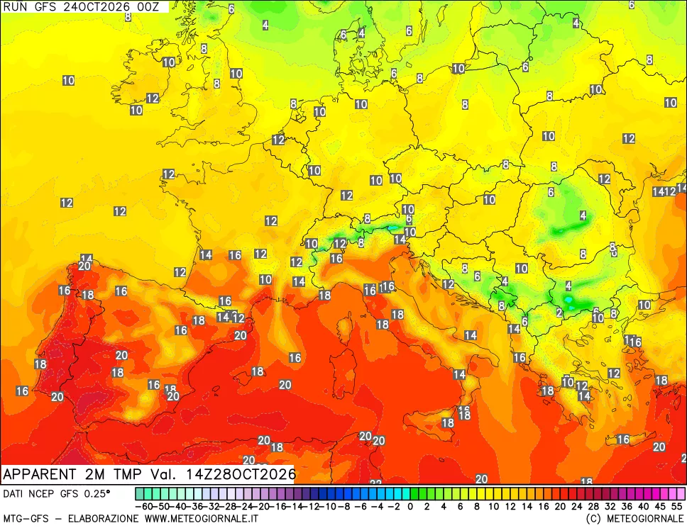 mappa Temp percepita