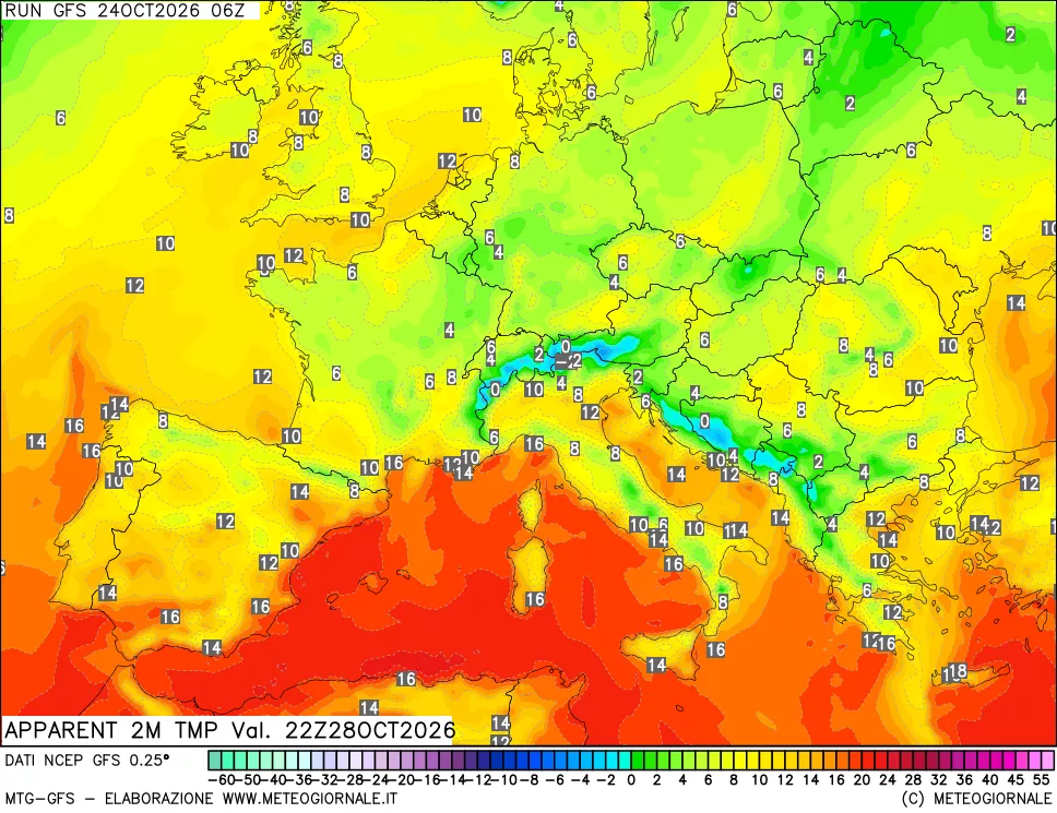 mappa Temp percepita