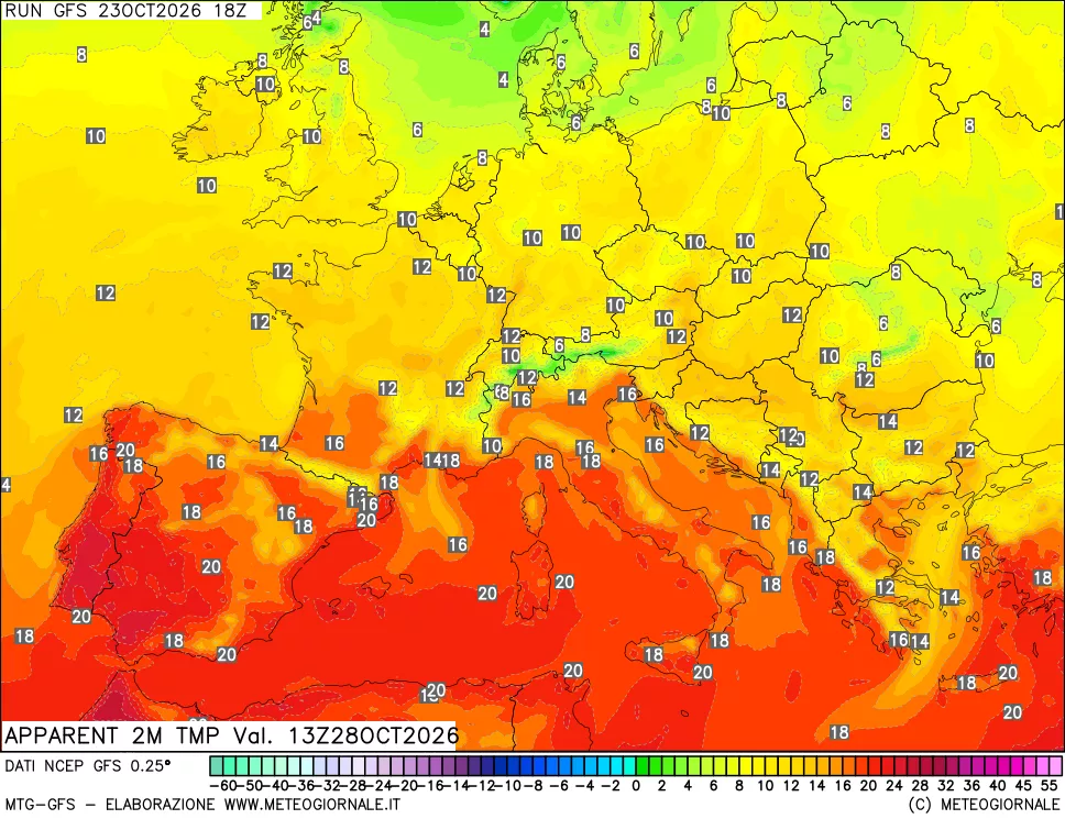 mappa Temp percepita
