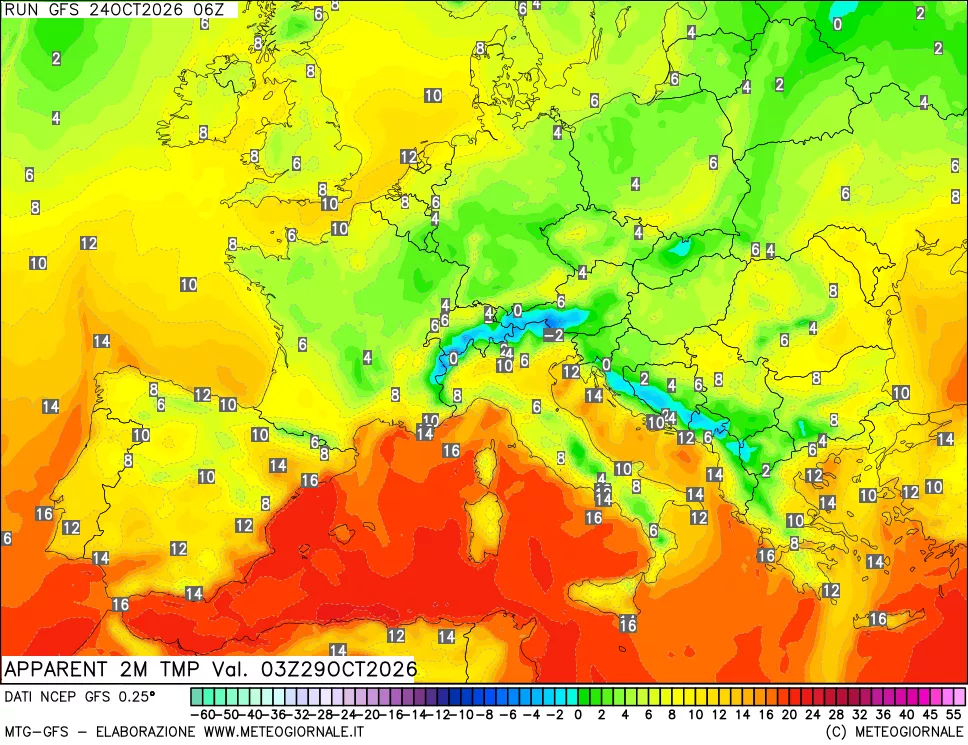 mappa Temp percepita