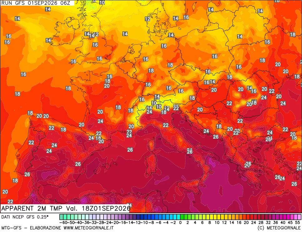 mappa Temp percepita