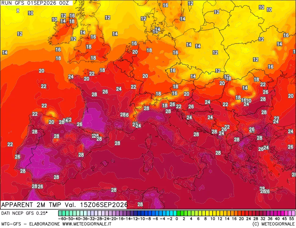 mappa Temp percepita