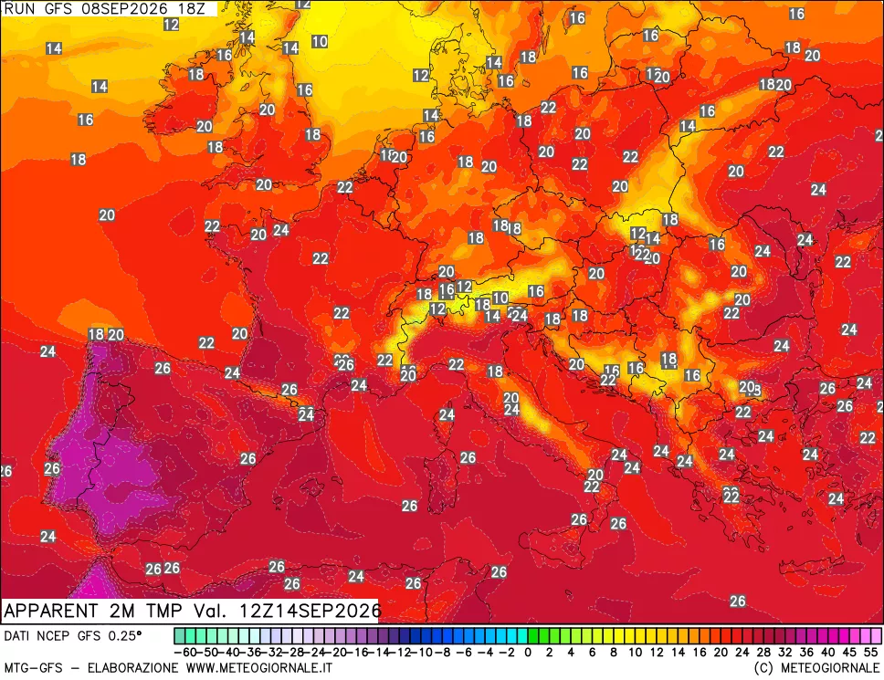 mappa Temp percepita