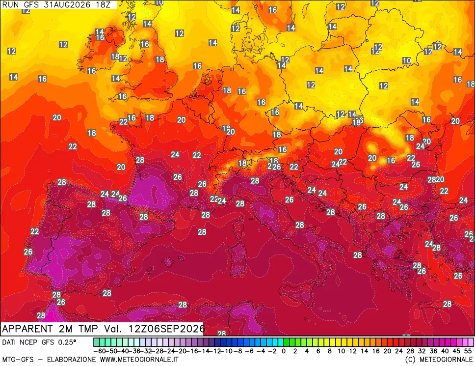 mappa Temp percepita