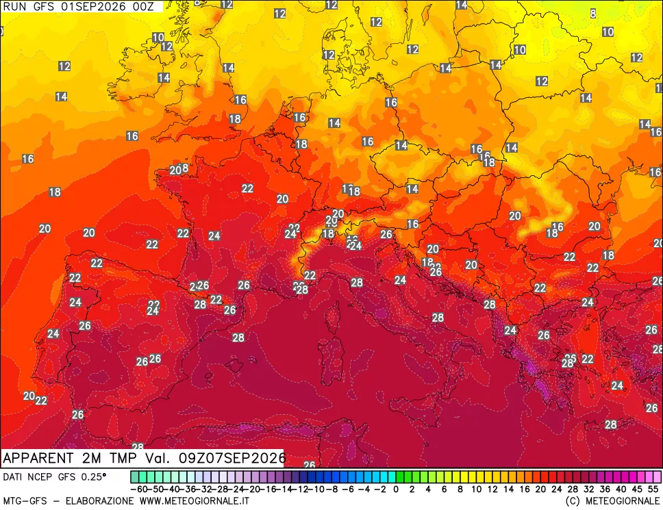 mappa Temp percepita