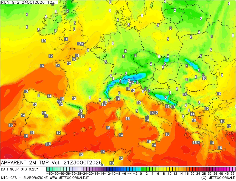 mappa Temp percepita
