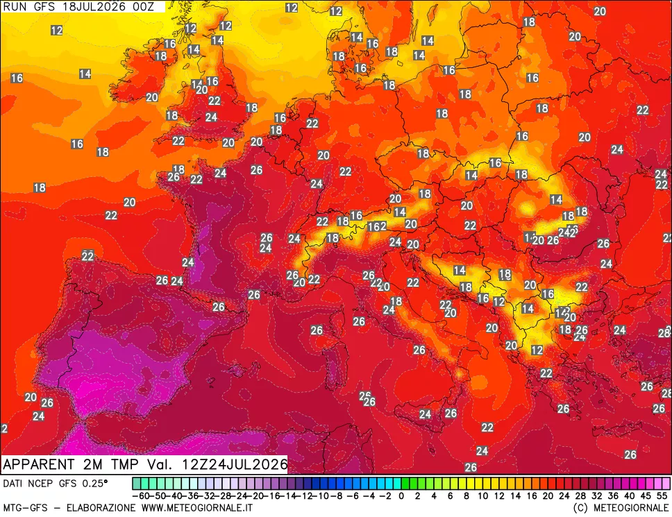 mappa Temp percepita