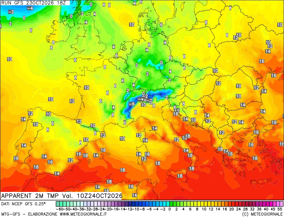 mappa Temp percepita