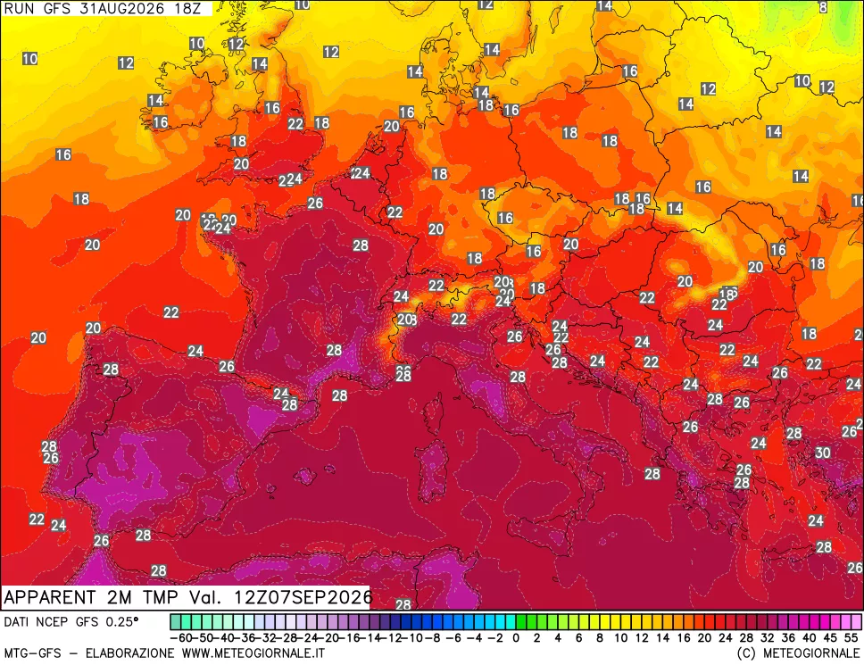 mappa Temp percepita