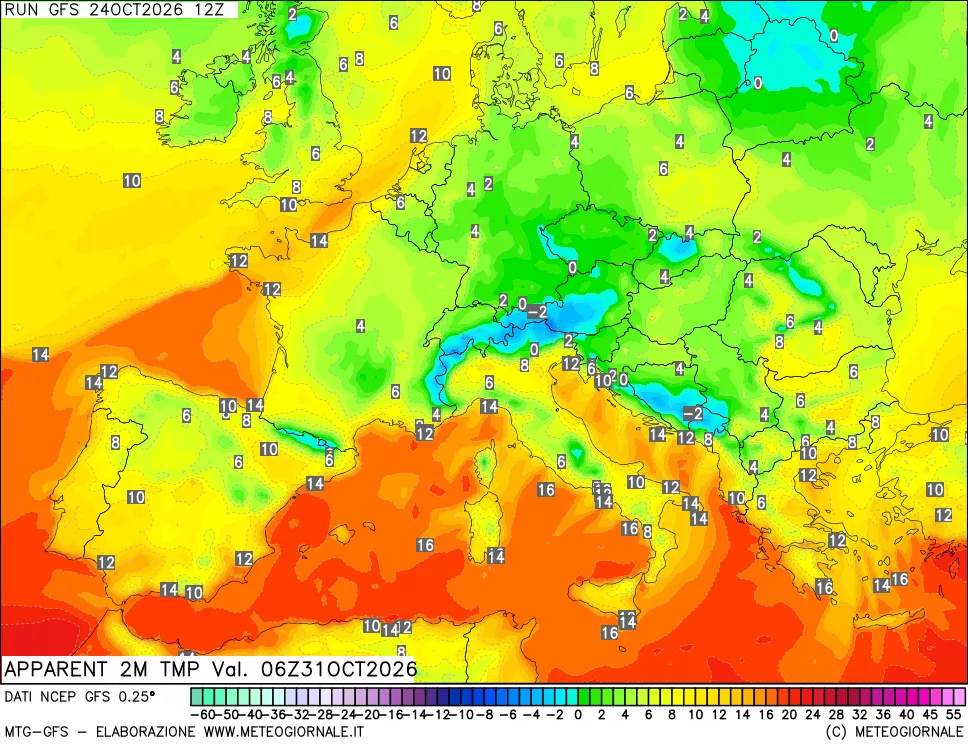 mappa Temp percepita