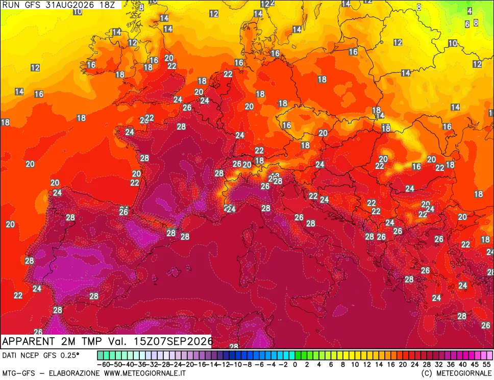 mappa Temp percepita