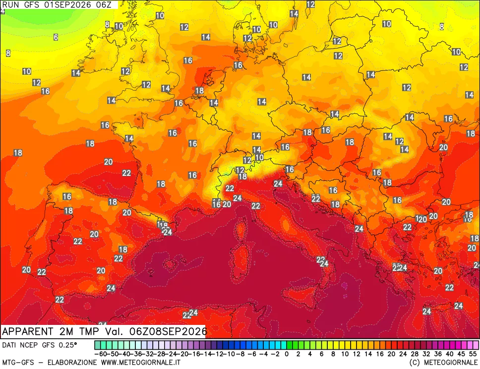 mappa Temp percepita