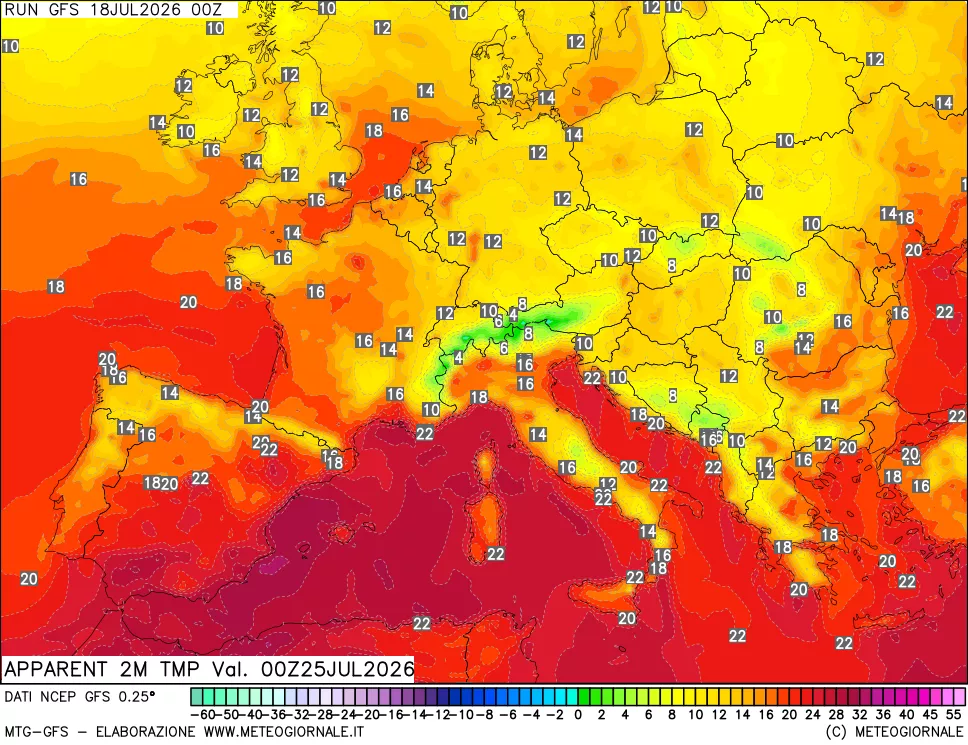 mappa Temp percepita