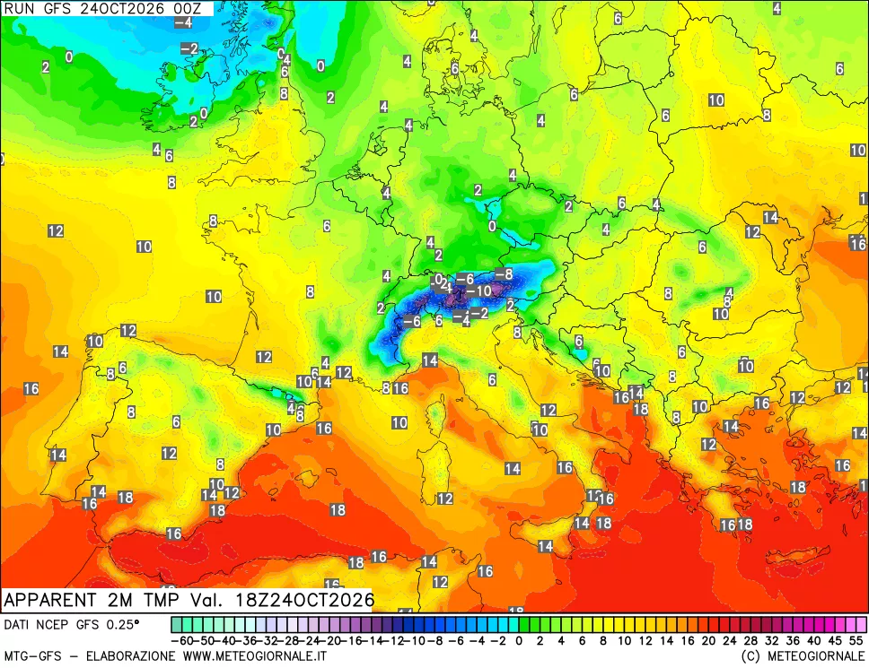 mappa Temp percepita