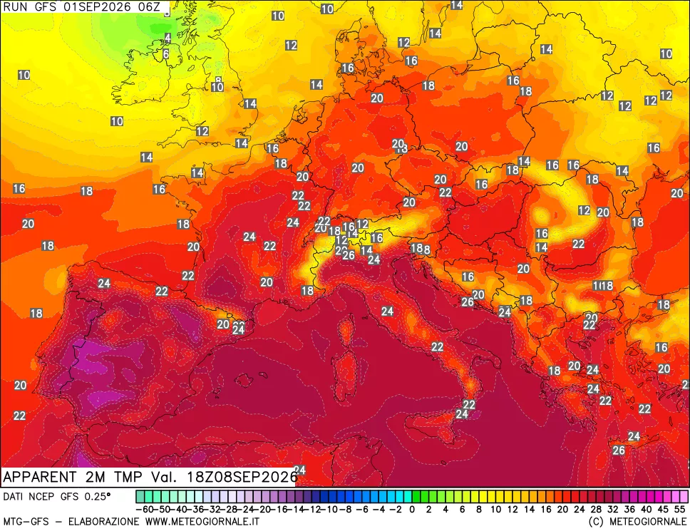 mappa Temp percepita