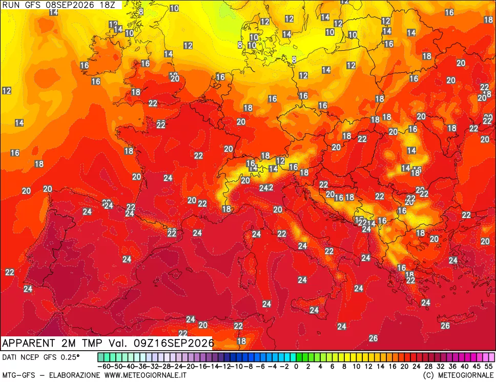 mappa Temp percepita