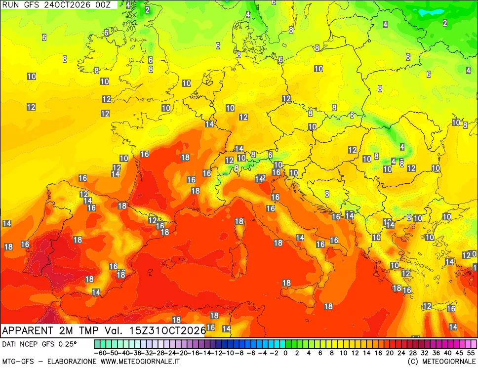 mappa Temp percepita