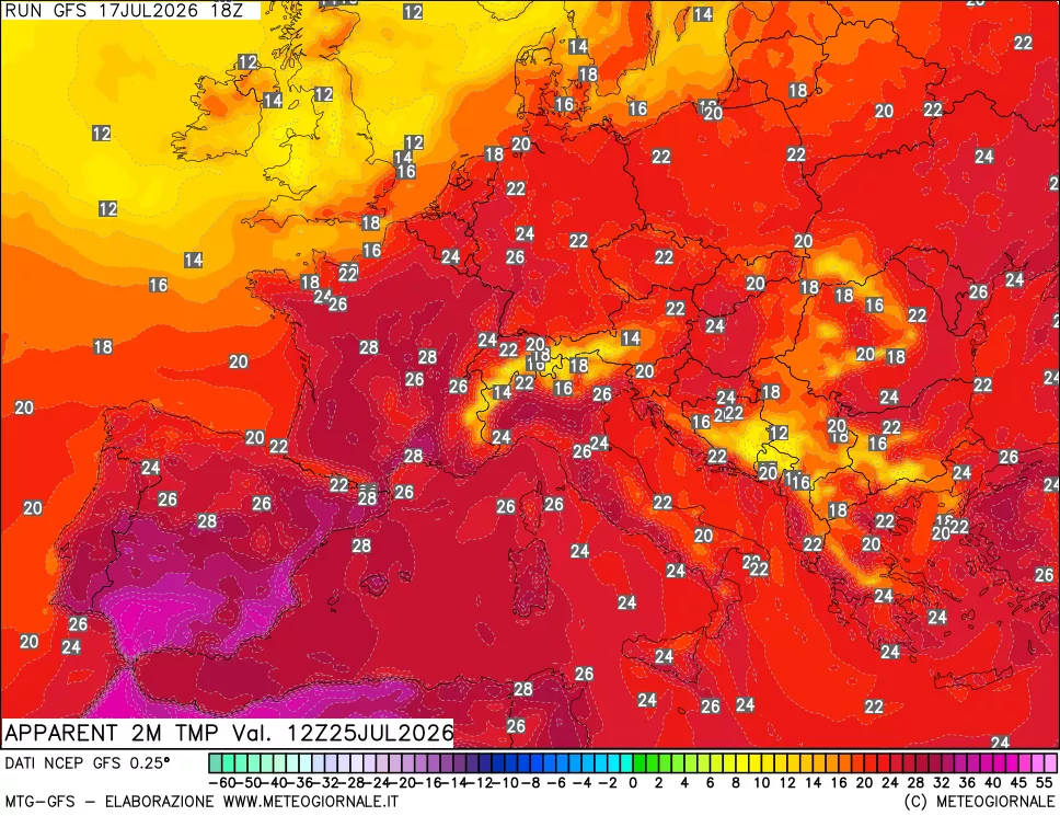 mappa Temp percepita