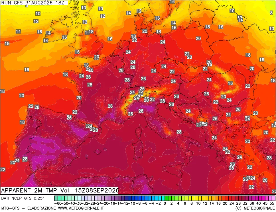 mappa Temp percepita