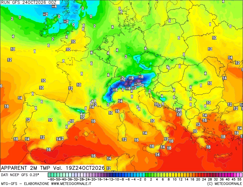 mappa Temp percepita