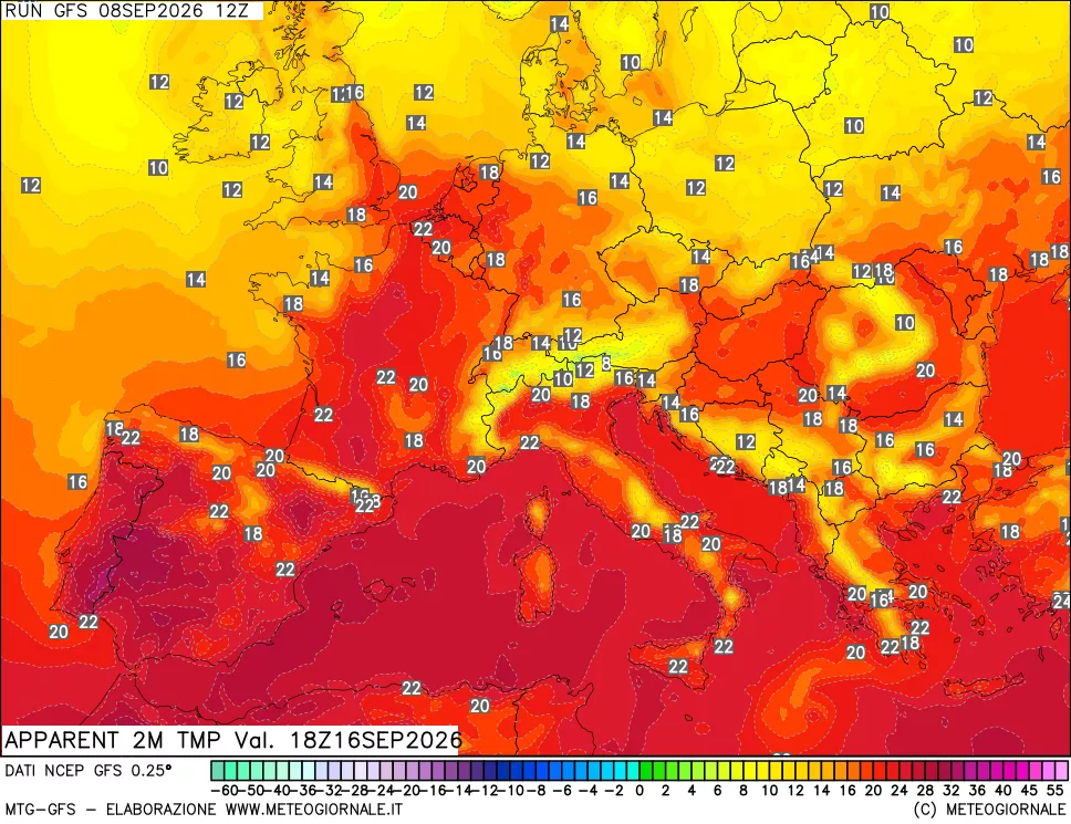 mappa Temp percepita