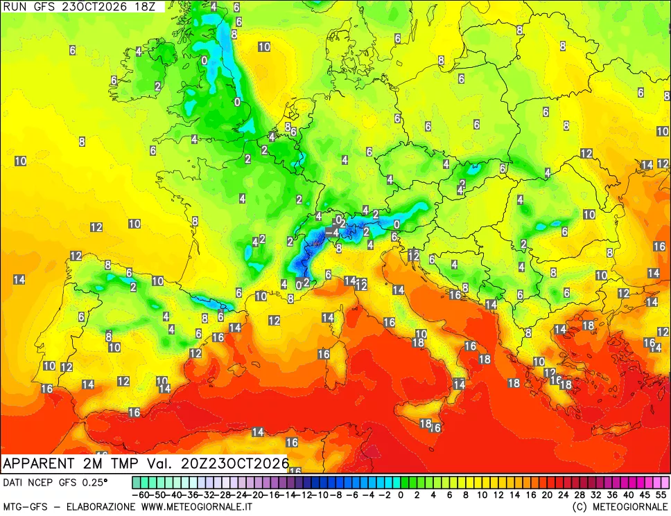 mappa Temp percepita