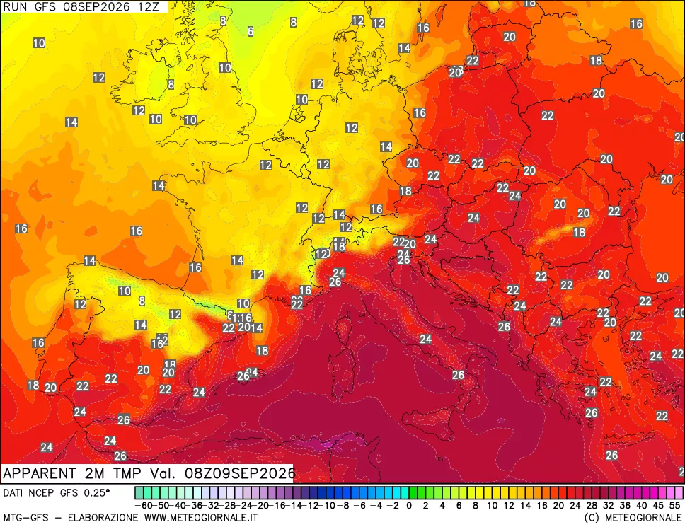 mappa Temp percepita