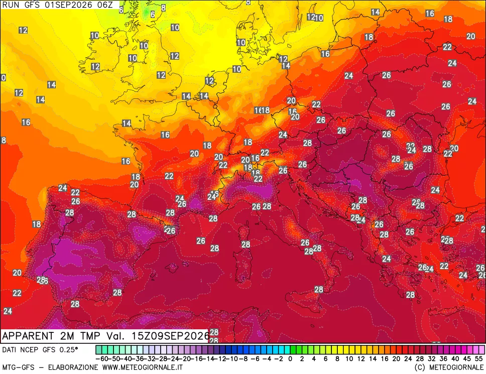 mappa Temp percepita
