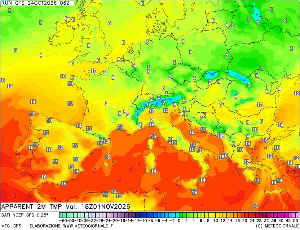 mappa Temp percepita