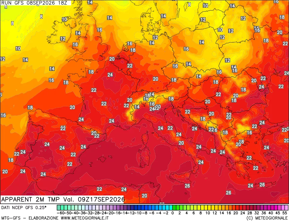 mappa Temp percepita