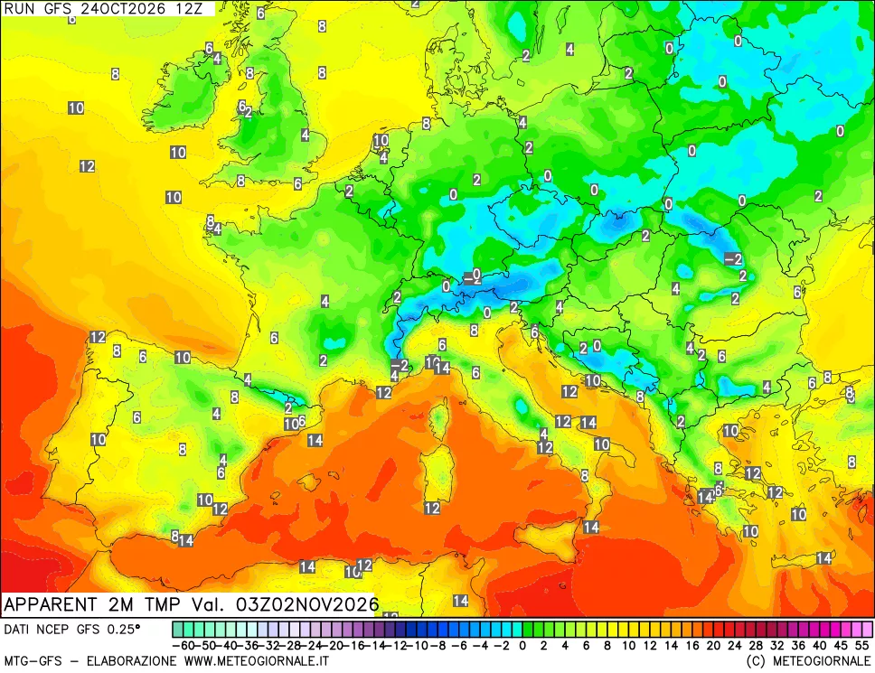 mappa Temp percepita