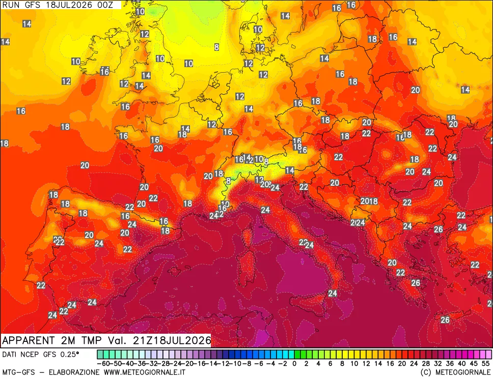 mappa Temp percepita