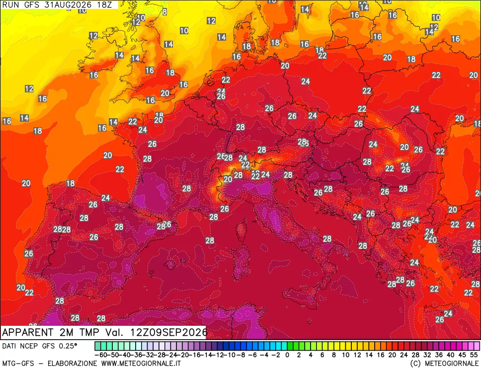 mappa Temp percepita