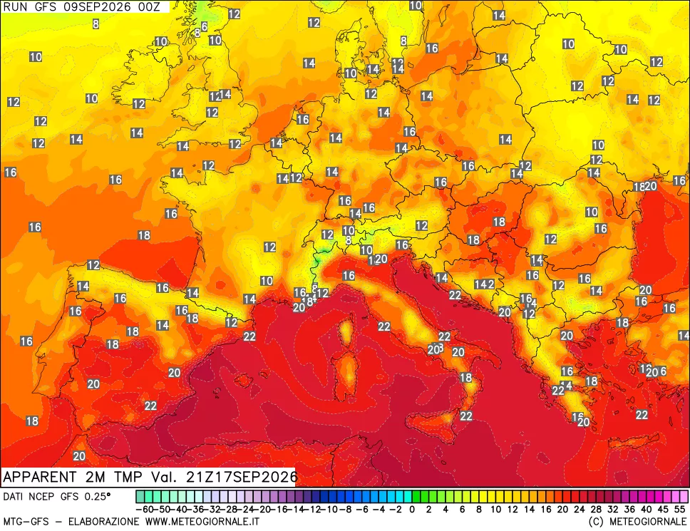 mappa Temp percepita