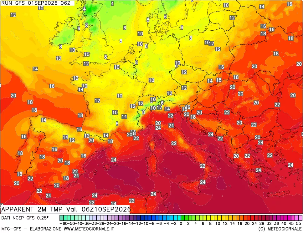 mappa Temp percepita