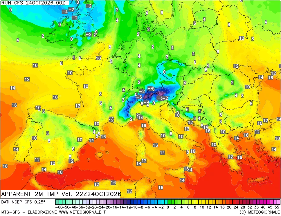 mappa Temp percepita