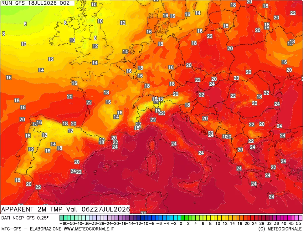 mappa Temp percepita