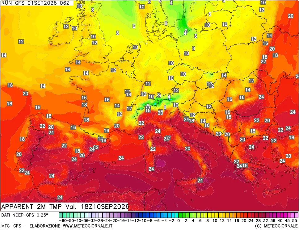 mappa Temp percepita