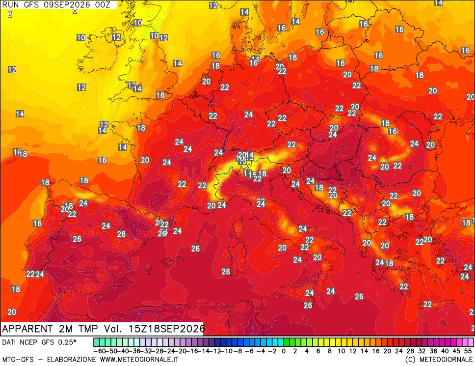 mappa Temp percepita