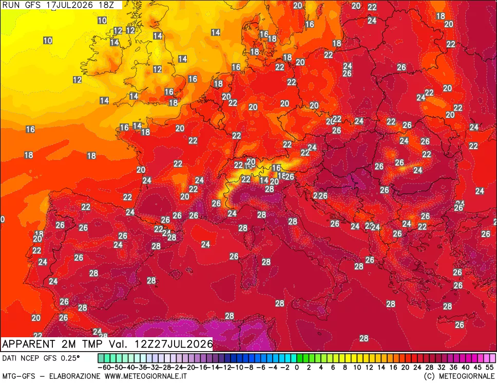 mappa Temp percepita