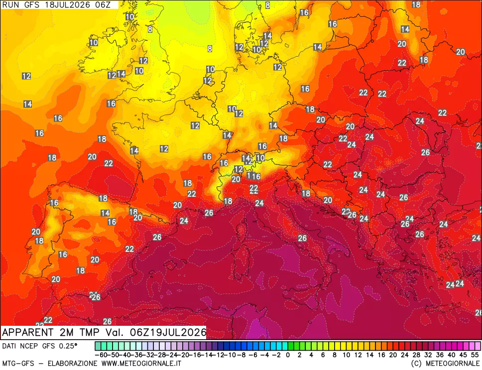 mappa Temp percepita