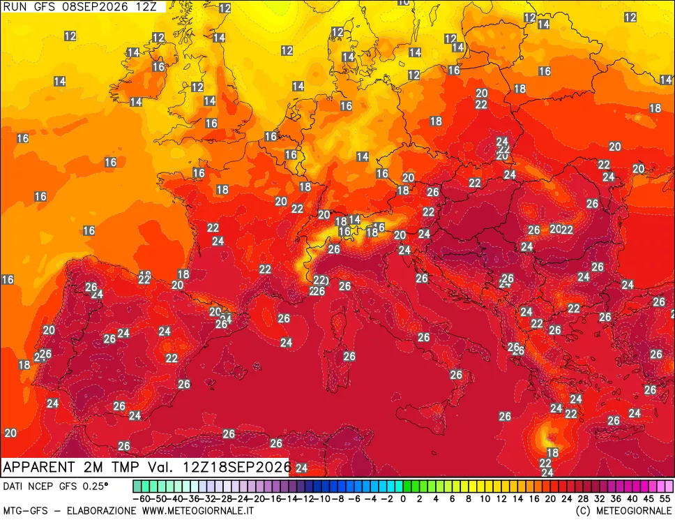 mappa Temp percepita