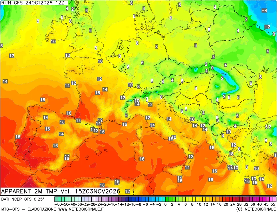 mappa Temp percepita