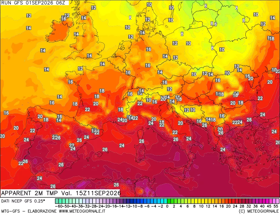 mappa Temp percepita