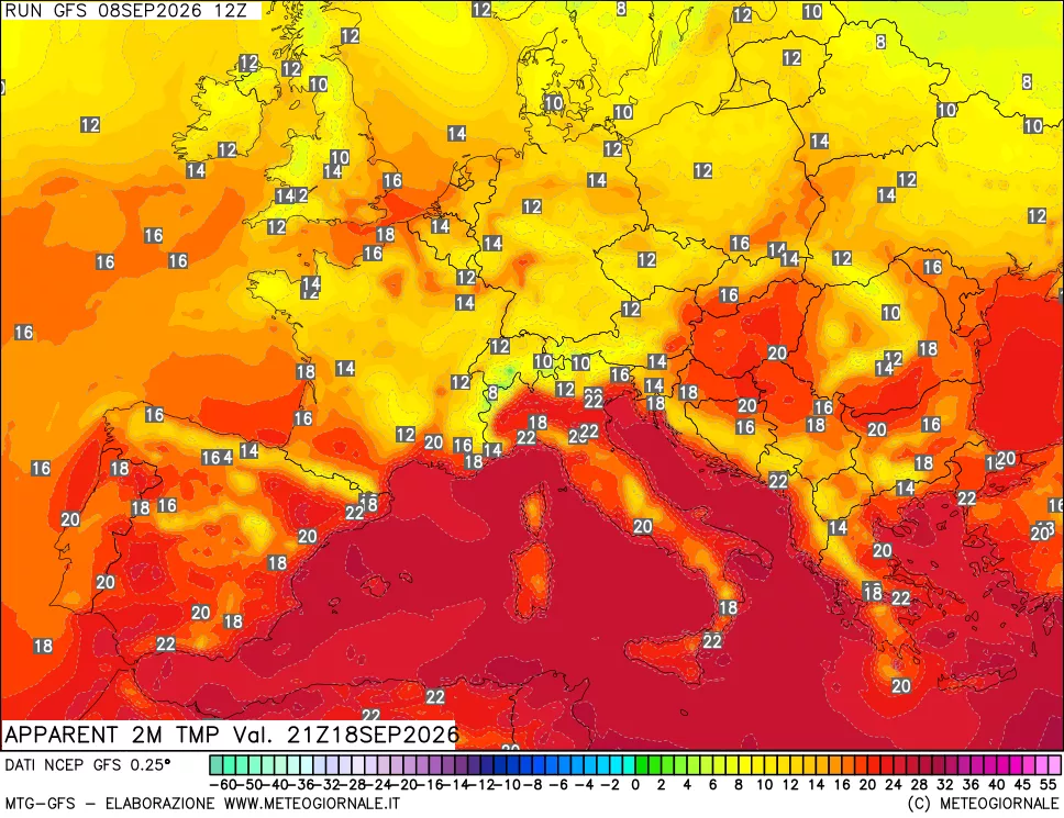 mappa Temp percepita