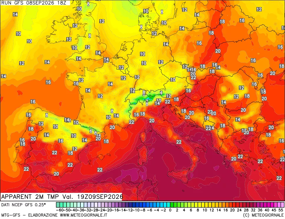 mappa Temp percepita