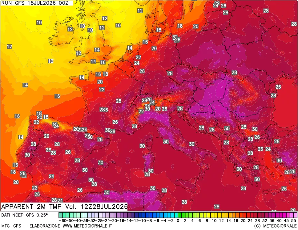 mappa Temp percepita