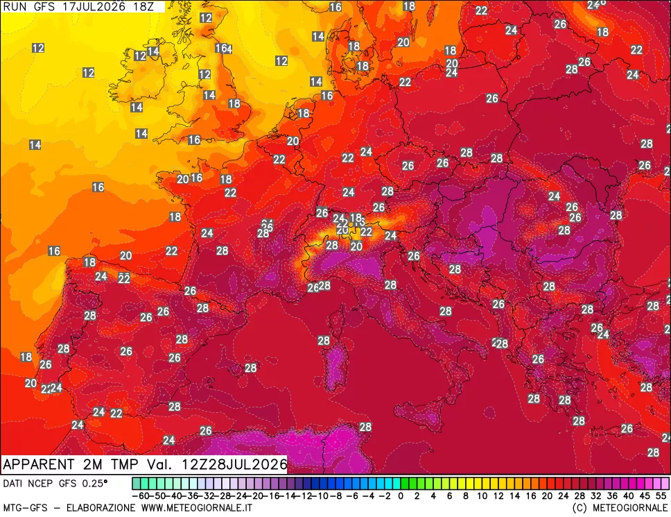 mappa Temp percepita